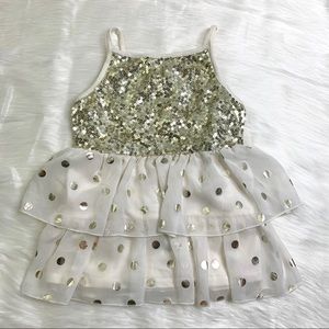 🌸 justice polkadot sequin shirt